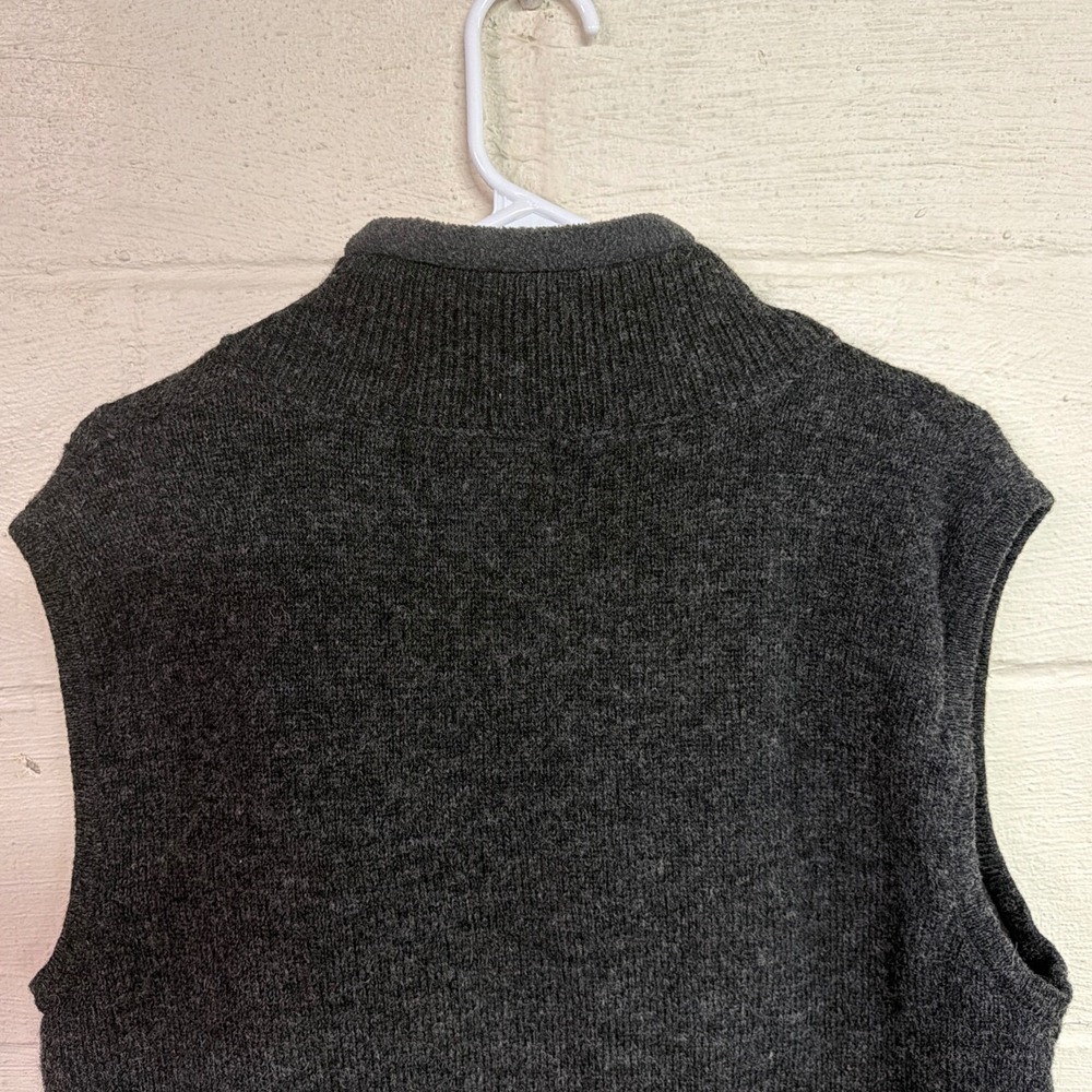 Aran Sweater Market Charcoal Gray Wool Zip-Up Cardigan Sweater Women's Size M - Picture 7 of 9
